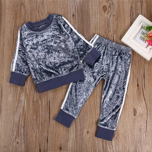Long Sleeve-o-Neck Girl Clothing Set - ourcoolkids