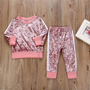 Long Sleeve-o-Neck Girl Clothing Set - ourcoolkids