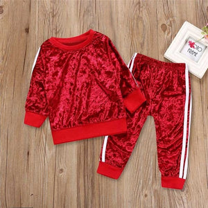 Long Sleeve-o-Neck Girl Clothing Set - ourcoolkids