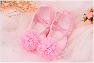New Children Dancing Flower Soft  Shoes - ourcoolkids